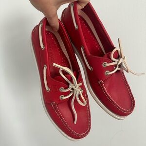 Sperry Women’s Authentic Original Red 2 Eye Boat Shoe - 8.5